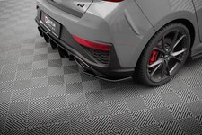 Heck Ansatz Flaps Diffusor V.5 passend für Hyundai I30 N Hatchback Mk3 FL schwar