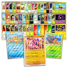 Pokémon Karten 50 Stück - neu, deutsch und unterschiedlich: Holo + Reverse Holo
