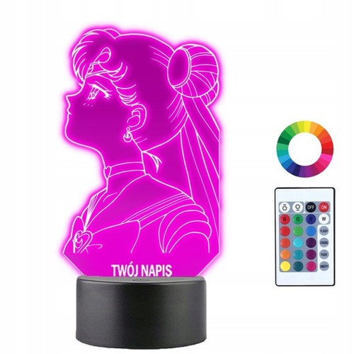 Led nachtlampe sailor moon - 3d,
