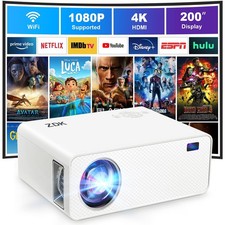 Mini Projector 1080P Full HD iOS/Android Phone/Laptop/PC/TV Stick/HDMI/USB/AV/