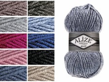 5 x 100g ALIZE Superlana Maxi Mischgarn Handstrickgarn