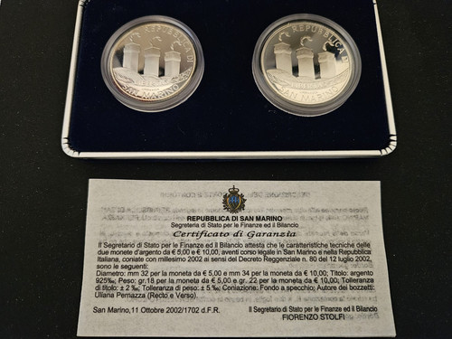 San marino set 10 euro - -, 5