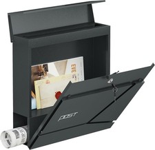 Briefkästen Wandbriefkasten Letterbox abschließbar Namensschild Modern 004an