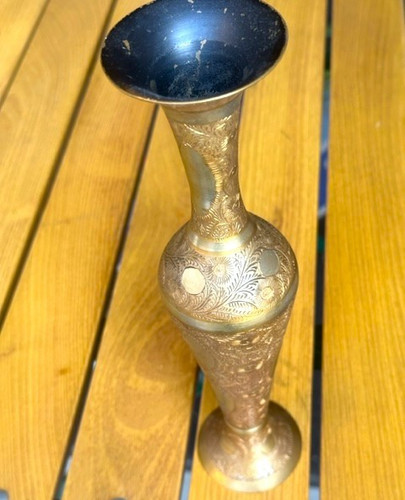 Vintage indische messingvase - indische,