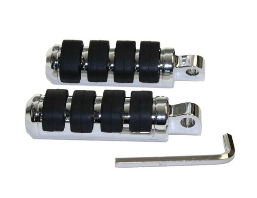 Fußrasten chrom für - 2x,