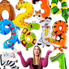 Folienballons zahlen tiere - folienballons,
