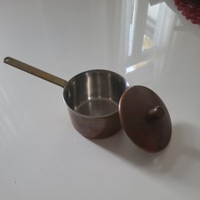 Kupfertopf/pfanne innen Edelstahl cm vintage, aus der Schweiz. 9 cm Durchmesser