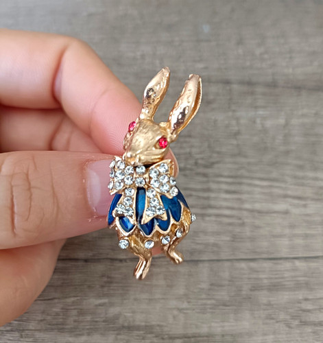 Hase brosche goldfarben - brosche,