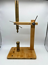 #SE3235# Vintage Orgonstrahler Unikat Messing Sammlerstück Holzständer *RAR*