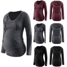 Damen V-Neck Kapuzen Stilltop