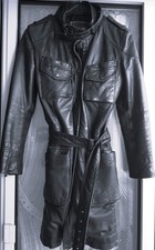 Ledermantel Damen 36/38,      zeitlos, strapazierfähig und chic.