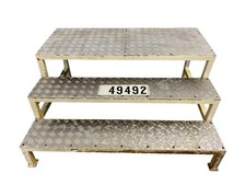 Alu Edelstahl Treppe Tritt  101,5x128,5x60cm 49492
