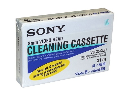 Sony 8mm video head cleaning - video,