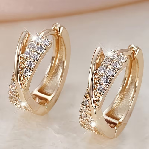 Goldfarbene damen creolen - goldfarbene,