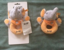 2 x STEIFF RASSEL * TRAMPILI ELEFANT ORANGE 240270 * UNBENUTZT 1 x OVP *