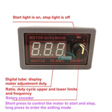 12A 500W DC 9-60V PWM Motor