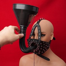 Kopfbedeckung Kopfgeschirr Mit Trichter Für Natursekt Face Maske Mund Knebel DE