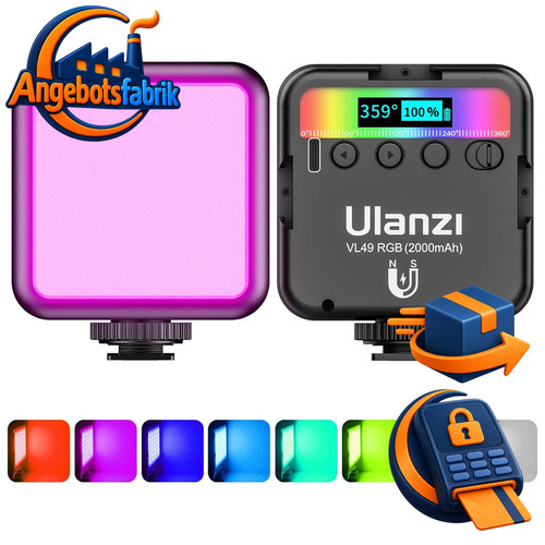 Led videoleuchte rgb dimmbare - led,