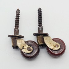 2 antike Möbelrollen Messing