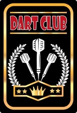Blechschild 20x30cm gewölbt Dart Club Deko Geschenk Schild