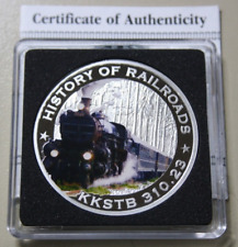 Liberia 5 Dollars 2011 Silber #F7090 Geschichte der Eisenbahn-"The kkStB 310.23"