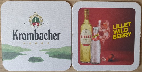 Bierdeckel krombacher - bierdeckel,