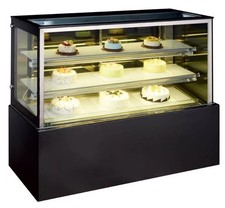 Gewerbe Kuchenvitrine Kühlschrank 1,5m Glasvitrine Schrank Gebäck Obst Kühler
