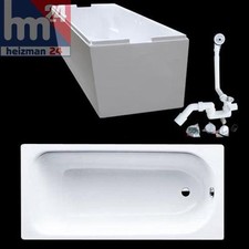 Stahl-Badewanne 271 made by Kaldewei 170x75cm weiß m. Träger u. Überlaufgarnitur