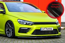 V2 Frontspoiler mit Wing aus ABS für VW Scirocco R Facelift ABE Schwarz Glanz