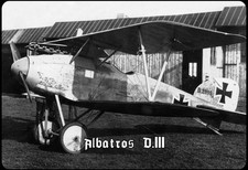mrdeco Blechschild 30x40cm Doppeldecker Jagdflugzeug Albatros D.III 1917