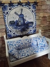 Windmühle,blau-weiß