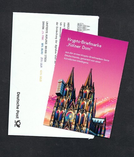 Briefmarke kölner dom pink - briefmarke,