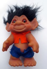 Thomas DAM Troll Zaubertroll Dampuppe Gonk Figur Puppe Dänemark schwarze Haare