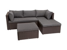 LIVARNO home Loungeecke braun mit Tisch Polyrattan - B-Ware sehr gut