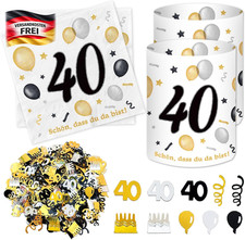 40 Geburtstag Set Tischdeko