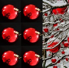 Outdoor-Kugeln ROT 6er Christmas frostfest Winter Deko-Kugeln bruchsicher Ø 10cm