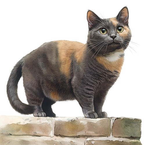 10x sticker schildpatt katze - sticker,