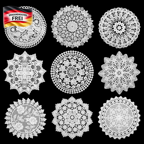 Vintage spitzendeckchen set - vintage,