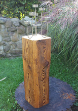 ca. 59cm Holzsäule Holzbalken Altholz Podest Säule Handmade Unikat Kerzenständer