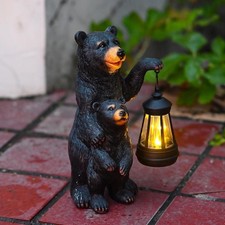 Outdoor Schwarzbär Figur Laterne Geschenk für Mama Oma Yard Decor Lampe