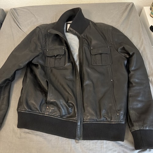 Leder bomberjacke herren - leder,