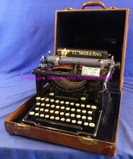 LC Smith No 5 im Lederkoffer  - Schreibmaschine alt antik - Samlg. Haußmann 2381