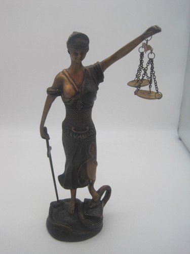Justicia justitia bronze figur - justicia,