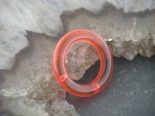 Segmentring Ohrring Kunststoff ROT Transparent Ohrschmuck Ohrpiercing Brustring