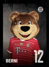 Berni Maskottchen Autogrammkarte Bayern München 2022-23  Druck Signiert