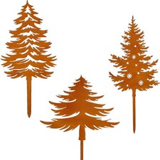 3 er Rost Baum deko
