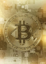 Abstrakt Golden Bitcoin