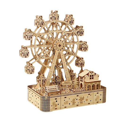 Diy holzpuzzle riesenrad - holzpuzzle,