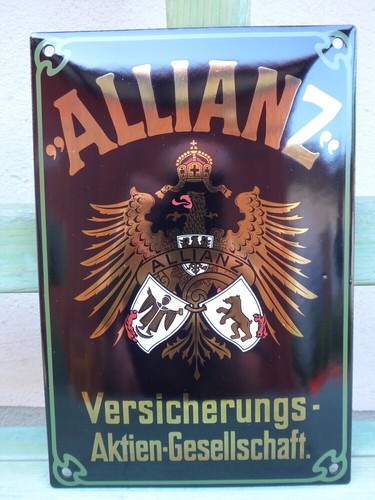 Allianz emailleschild - allianz,