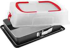 Dr. Oetker Rechteck-Springform mit Haube 38x25 cm Emaille Antihaft Flachboden